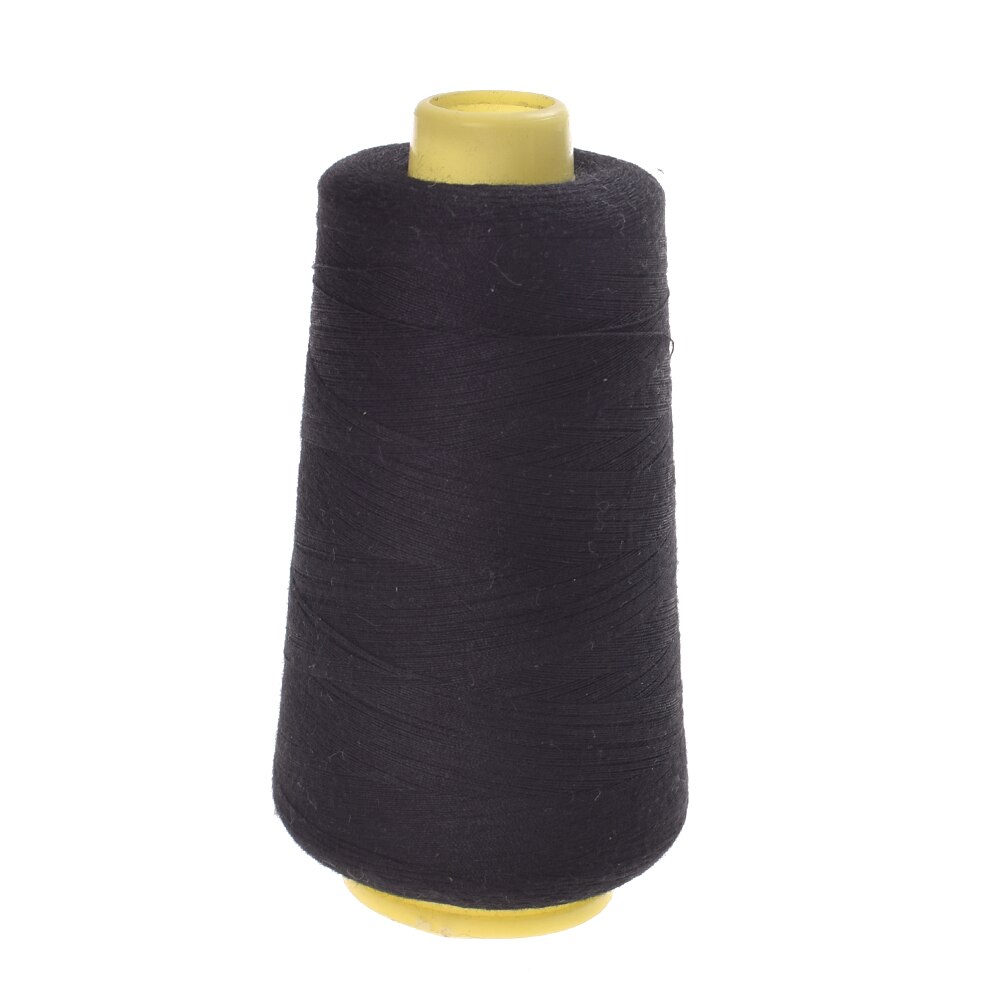 Hilo de coser para máquina de coser, hilo Industrial de poliéster, 3000M de longitud, rollos de metros, blanco y negro, novedad: Negro