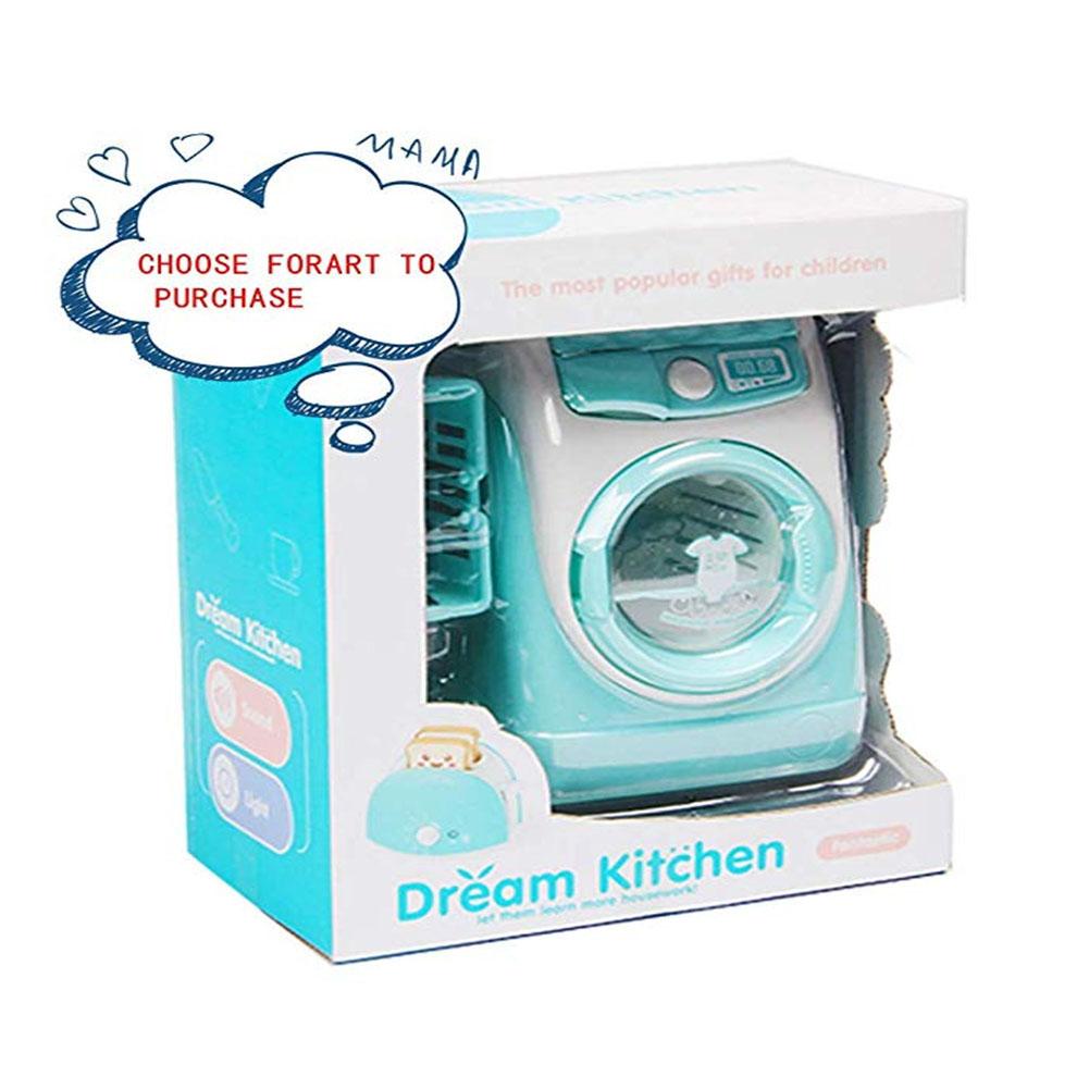 Plast elektrisk mini vaskemaskine legetøj roterende dræning simuleret børn foregiver lege vaskemaskine legetøj