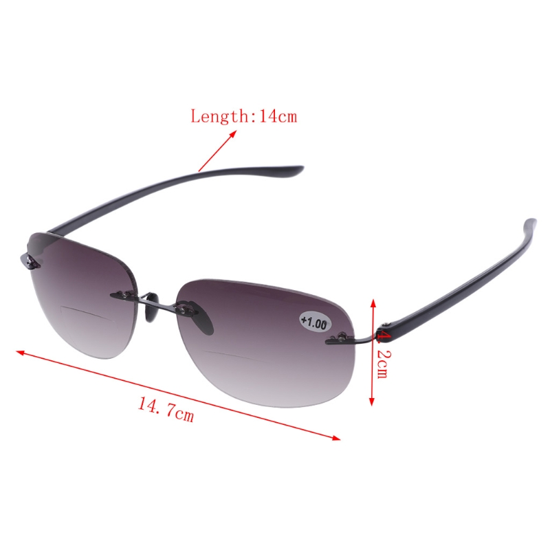 Udendørs kantløs fiskeri bifokal læsebriller solbriller læsere  +1.0 +1.5 +2.0 +2.5 +3.0 +3.5