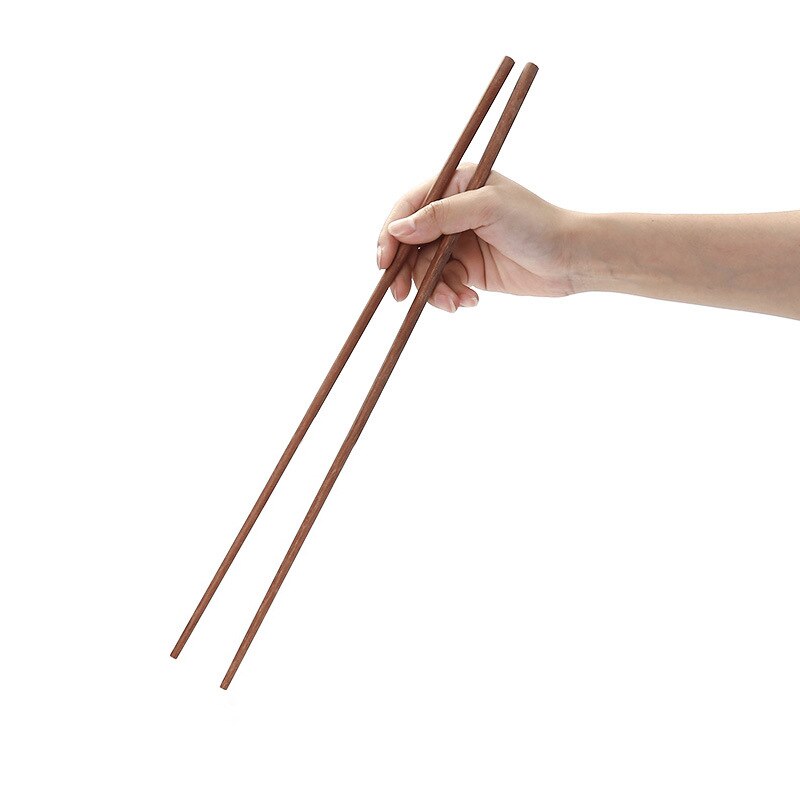 Super lange spisepinde træpinde kog nudler dybstegt gryde kinesisk stil madpinde køkkenredskaber nudler 2 par: Rødt sandeltræ 30cm