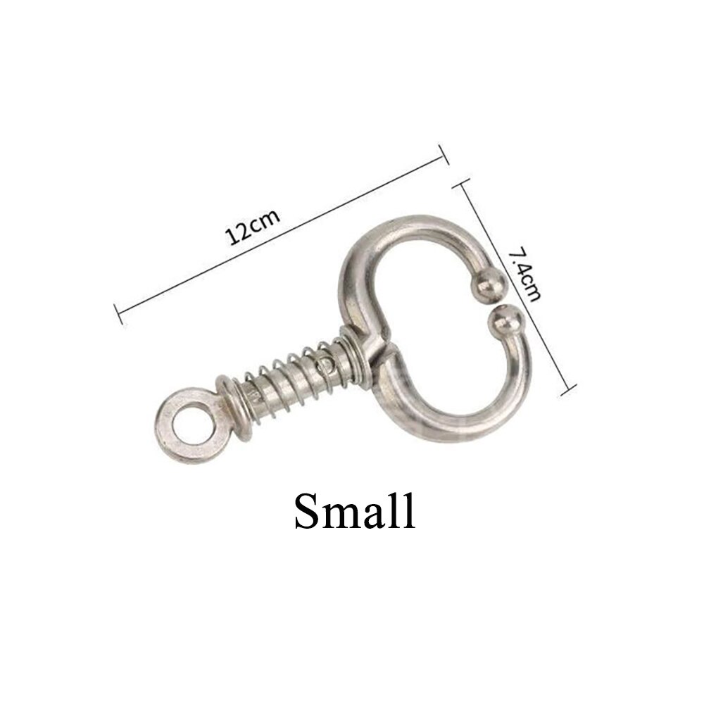 Bull Nose Spring Ring Bull Nose Stainless Steel Metal Cattle Breeding Equipment Pliers Supplies Traction Bolt: Small