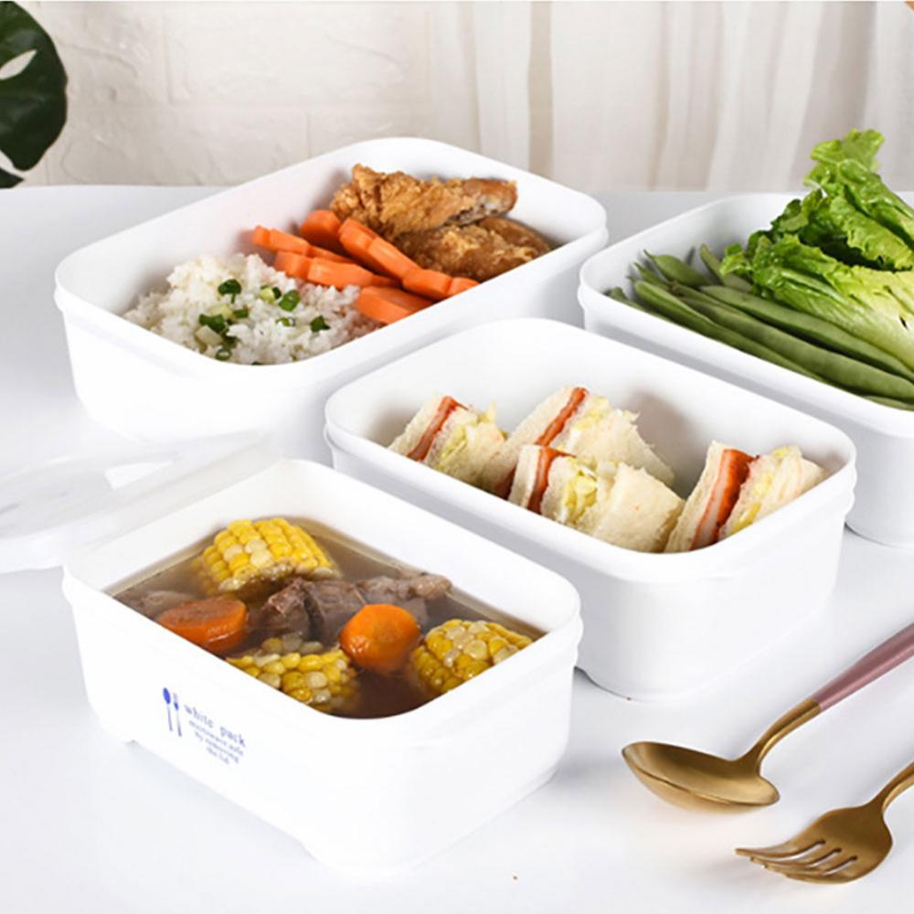 40% Sales! Rechthoek/Vierkant Bento Lunchbox Lekvrij Voedsel Behoud Container Scherper