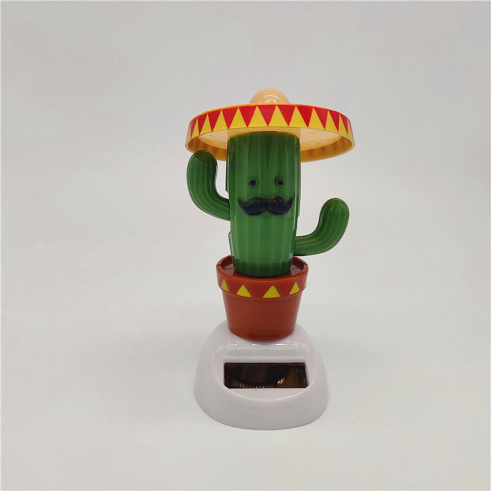 Kawaii kaktus soldrevet svingende dukke bil interiør ornamenter indretning flytte og danse håndværk