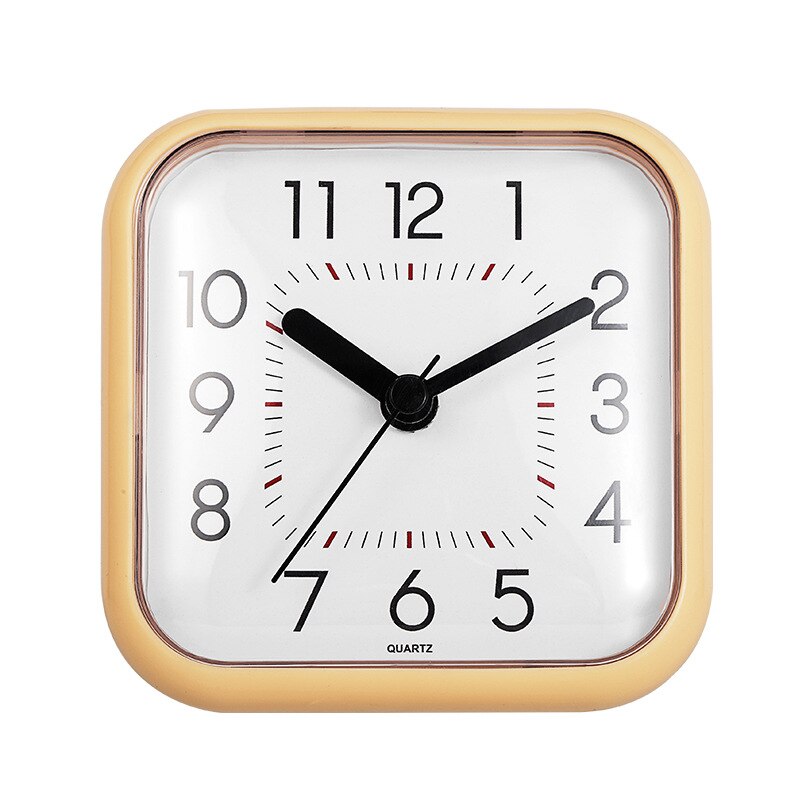 Digital Bathroom Wall Clocks Simple Electronic Wall Clock Waterproof Shower Watches Temperature Clocks Hanging Timer: yellow