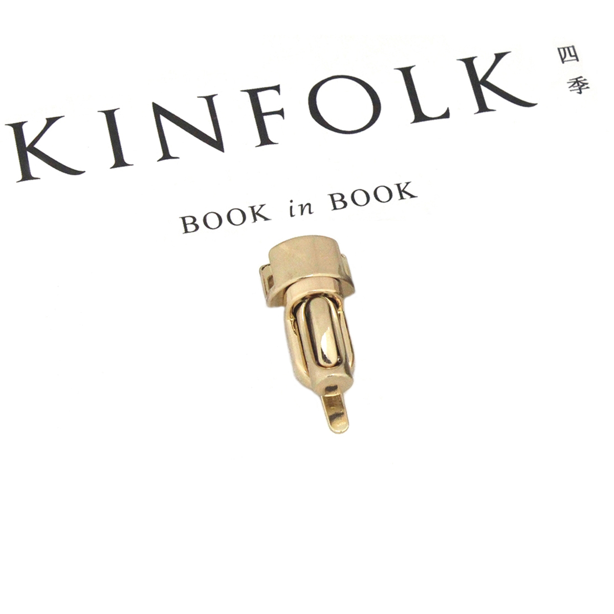 1pcs Metal Strip Push Lock Bag Briefcase Spring Lock Snap Decorative Clasps Closure DIY leather Bag Accessories: Gold