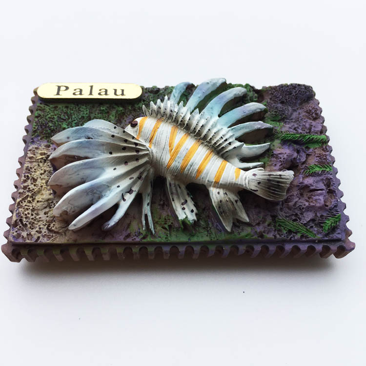 Palau tourist souvenir three-dimensional tropical lionfish magnetic paste