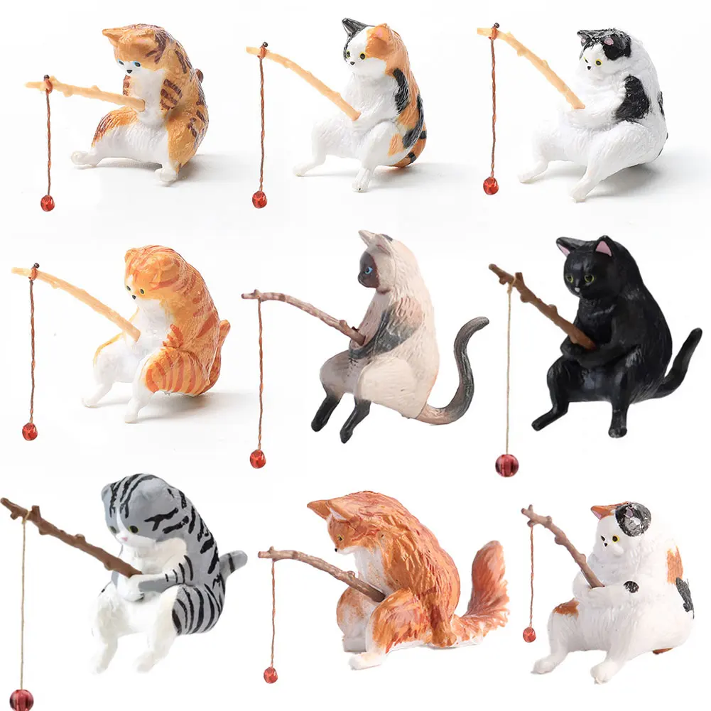 Vissen Kat Aquaria Decoraties Aquarium Hangbaar Landschap Aquarium Kat Vissen Ornament Thuis Aquarium Decor