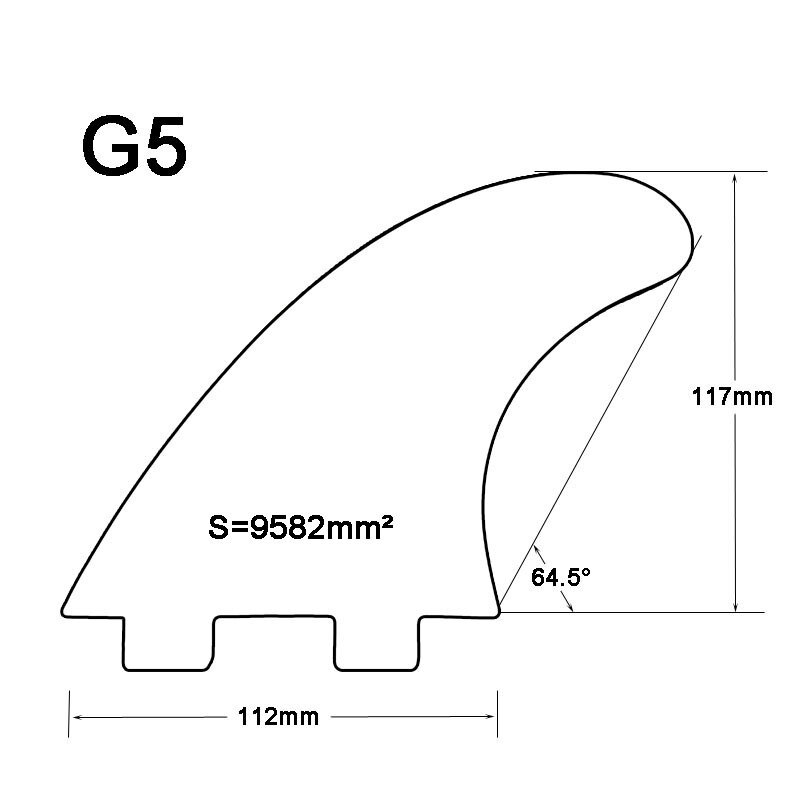 Blå fcs thruster finner  g3/g5/g7