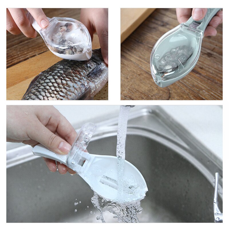Escarificador de pescado, cepillo de piel de pescado, raspador de escamas de pesca, removedor de rallador, pelador, rasqueta, accesorios de cocina, Gadget