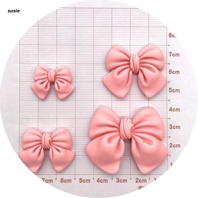 X7YA 3D Bow Tie Decorative Mold Nail Art Making Tool Silicone Carving Template Mould