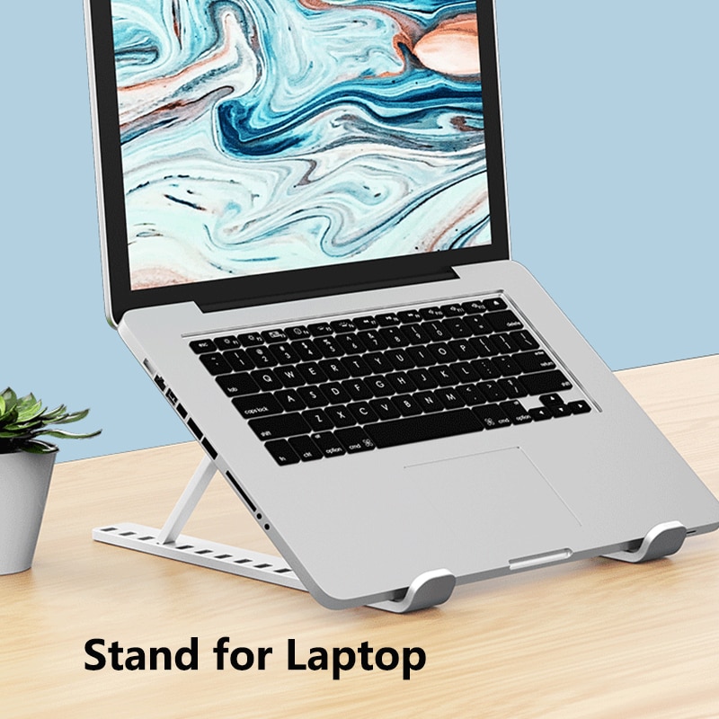 Adjustable Height with Multiply Angle Laptop Notebook Stand with Adjustable Riser Compatible for MacBook Pro/Air, Surface Laptop