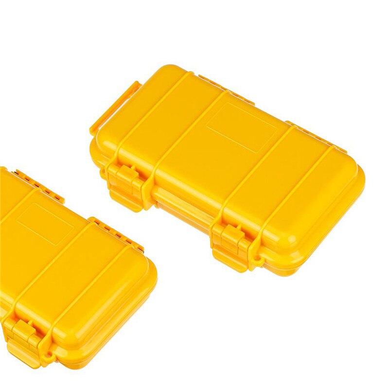 Cajas impermeables a prueba de golpes para exteriores, estuche hermético de supervivencia ABS, herramientas de almacenamiento, contenedores sellados de viaje, 5 colores: Yellow
