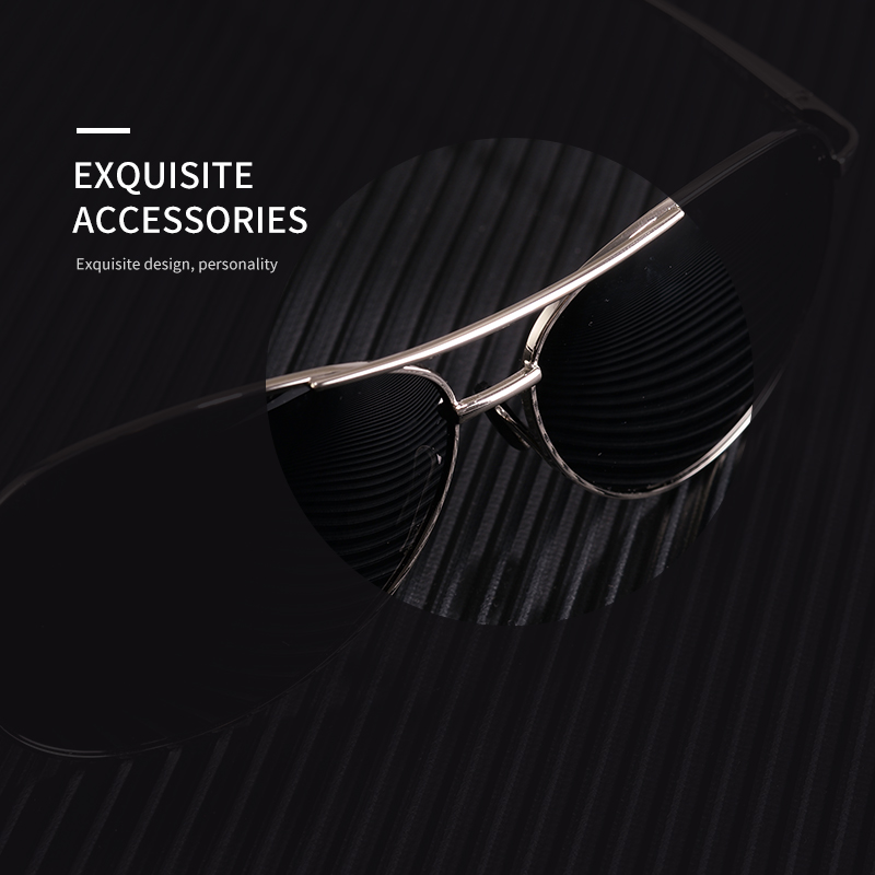 AOFLY Men Classic Pilot Sunglasses Polarized Aviation Frame Sun glasses For Male Driving UV400 Protection AF8208