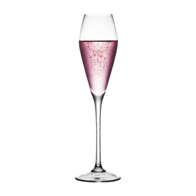 Gold Trim Champagne Flute Glasses Cocktail Glasses Elegantly Hand Blown, Lead Free, Champagne Cups: Tulip