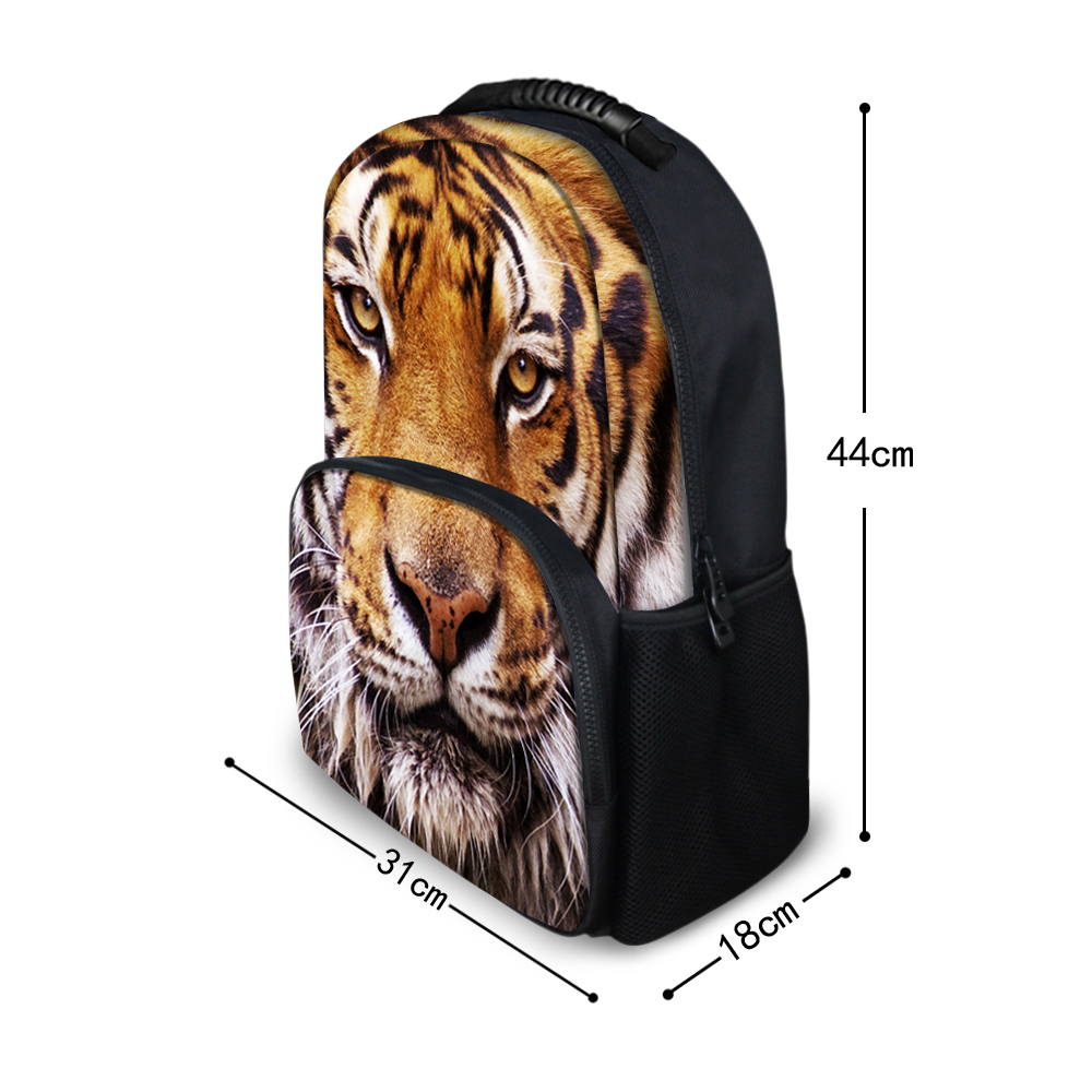 Noisydesigns Children's Preppy Backpack 3D Printing Backpack for Teenager Boys Cool Men Travel Rucksack School Backpacks