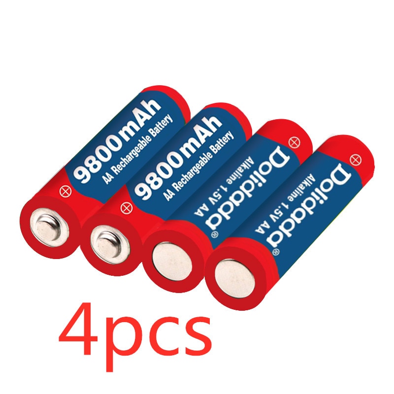 Neue AA akku 9800mah 1,5 V Neue Alkalischer batery für LED licht spielzeug mp3 mit ladegerät
