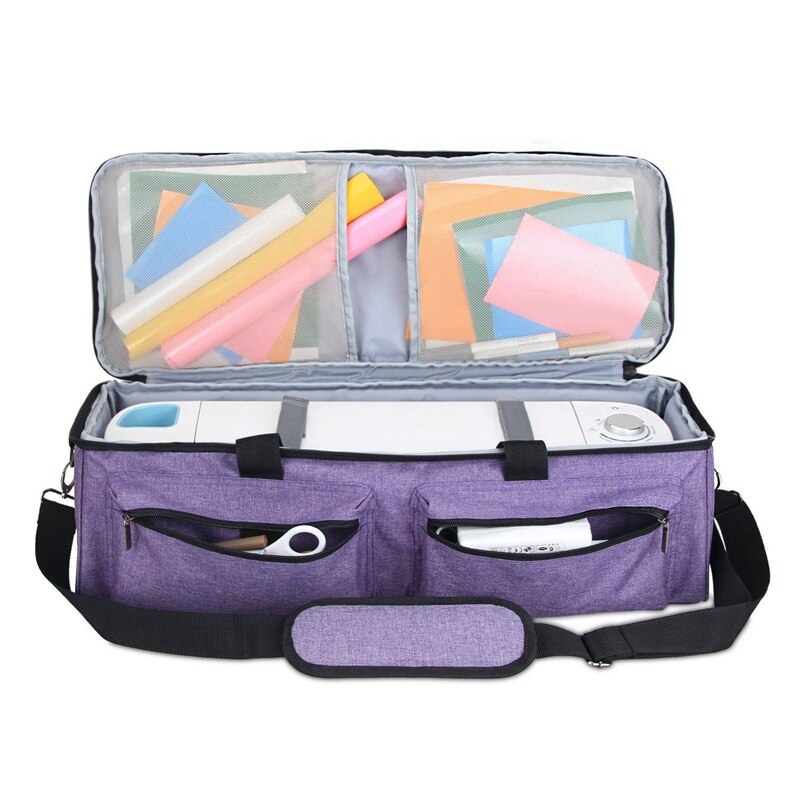 Carrying Bag Compatible with Cricut Explore Air 2, Storage Tote Bag Compatible with Silhouette Cameo 3 and Supplies Purple
