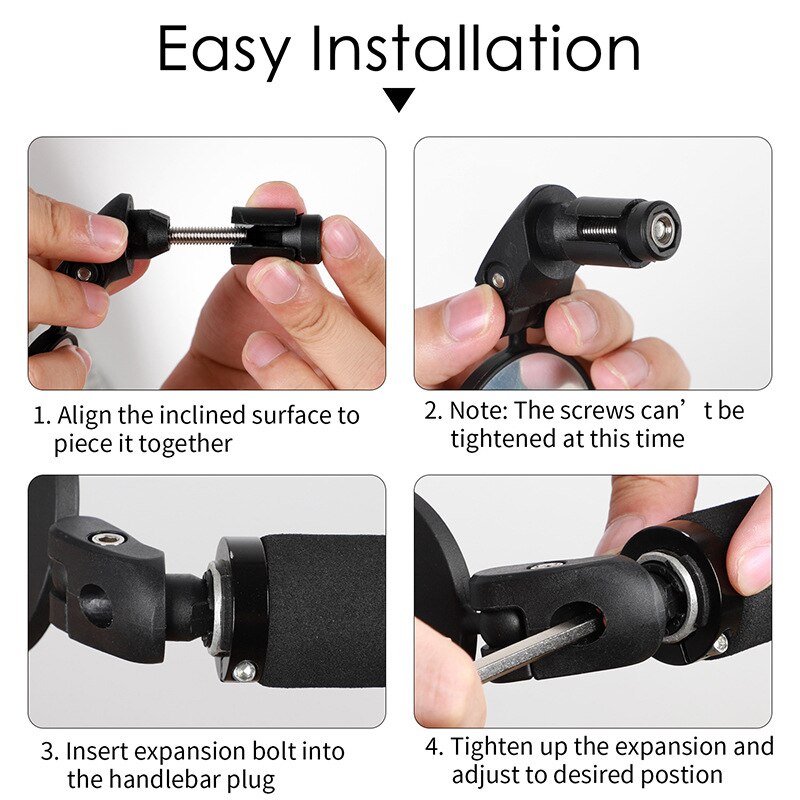 WEST BIKING Bicycle Rear View Mirror 360 Rotate Adjustable Back Sight Reflector Mirrors MTB Bike Handlebar Mirrors Accessories