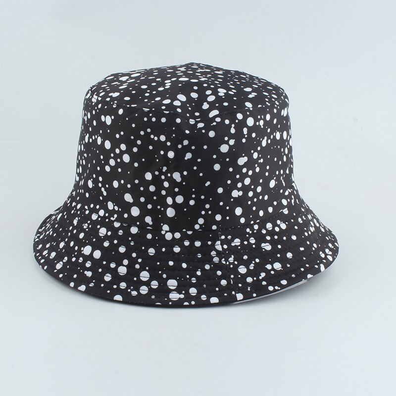 Dollar Print Fishing Cap Bob Chapeau Femme Reversible Bucket Hat Men Fishing Bucket Hats For Women Harajuku Hip Hop gorro: dot