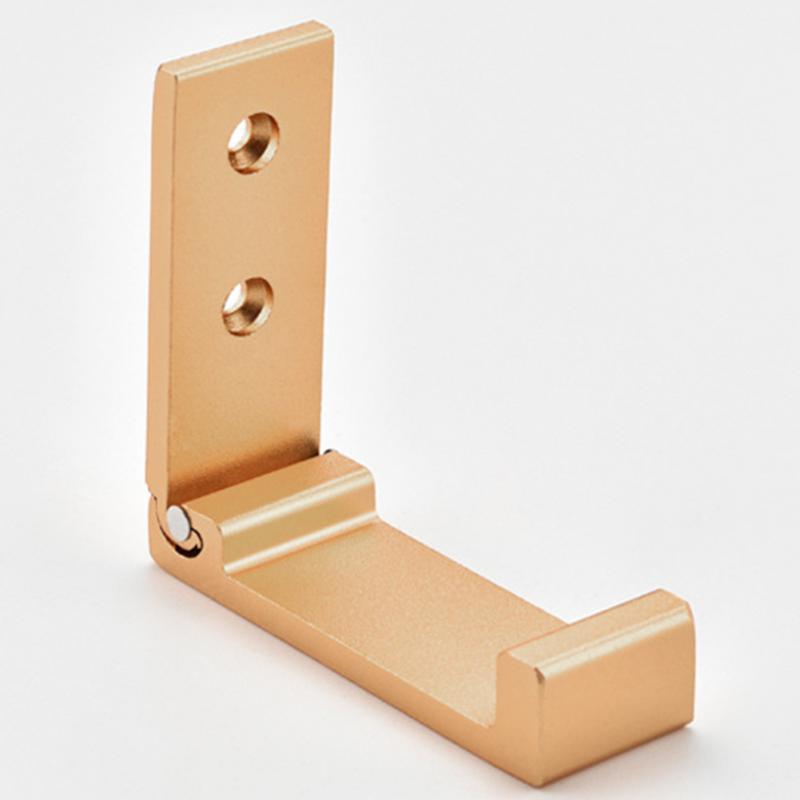 Aluminium Goud Zilver Zwart Inklapbare Kleerhanger & Handdoek & Jas & Robe Haak Decoratieve Badkamer Haken Wall Mounted