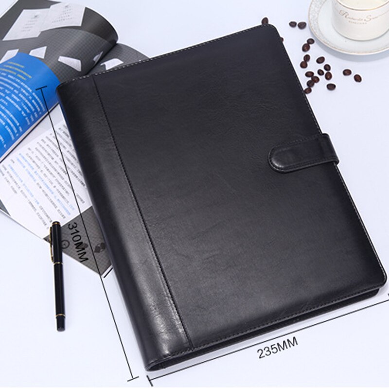 8 Packets File Folder A4 PU Ring Binder Display Book Folders With Calculator Document Bag Organizer Business Office S