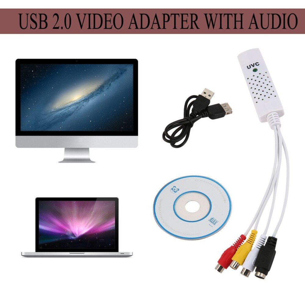 TV DVD VHS Adapter USB 2.0 Easycap USB Video zu erfassen Adapter Für Sieg7/8 Video zu erfassen Karte UVC Funktion