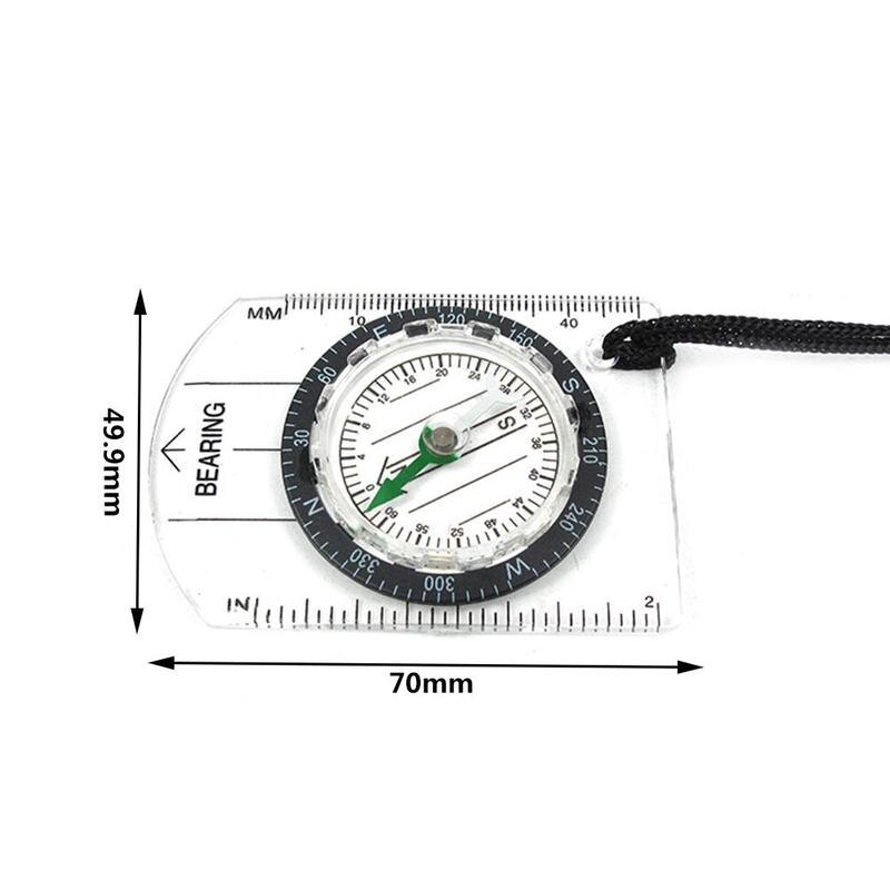 All In One Outdoor Hiking Camping Baseplate Mini Compass Compass Mm Map Scale Ruler Multifunctional Equipment