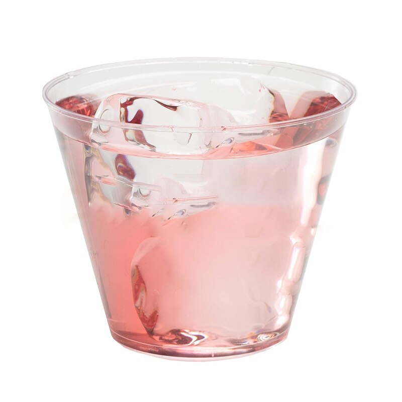 9 unzen transparent Kunststoff Tasse 50 setzt von Einweg Harte Tasse Kunststoff Wein Gläser Cocktail Glas Party Kunststoff Tasse Große Party