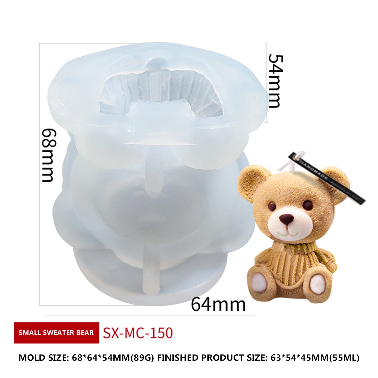 lód Niedźwiedź producent, przyrząd robić pieczenia, silikon DIY jedzenie stopień skompresowane miękkie mleko deser gips aromaterapeutyczny forma