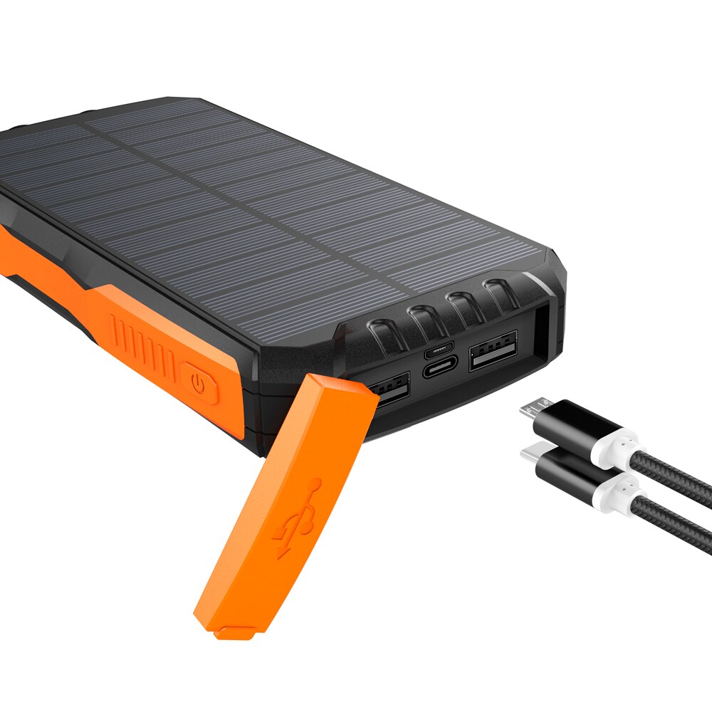 Produkt  ip65 vandtæt bærbar trådløs solcellebanker solar powerbank oplader