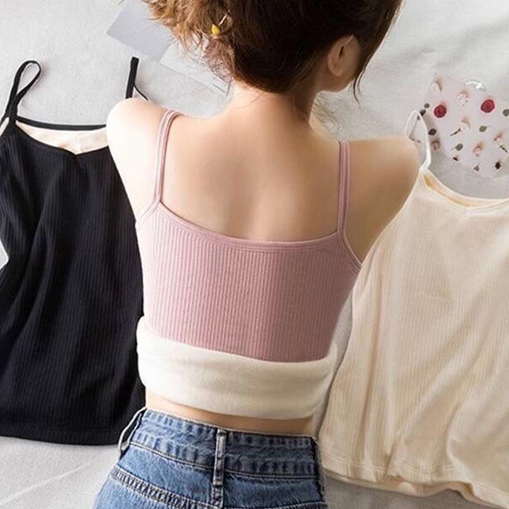 Chaleco de terciopelo sin mangas para mujer, ropa interior gruesa, cálida, combina con todo, camiseta cálida, E9n1