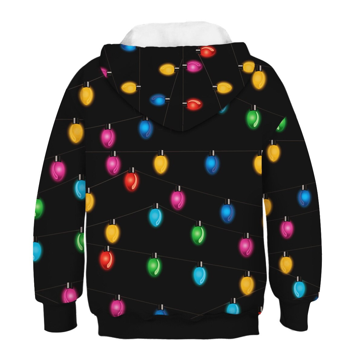 Sudadera con capucha para niños, ropa informal holgada con estampado de farol para Navidad, estilo europeo y americano, otoño e invierno,