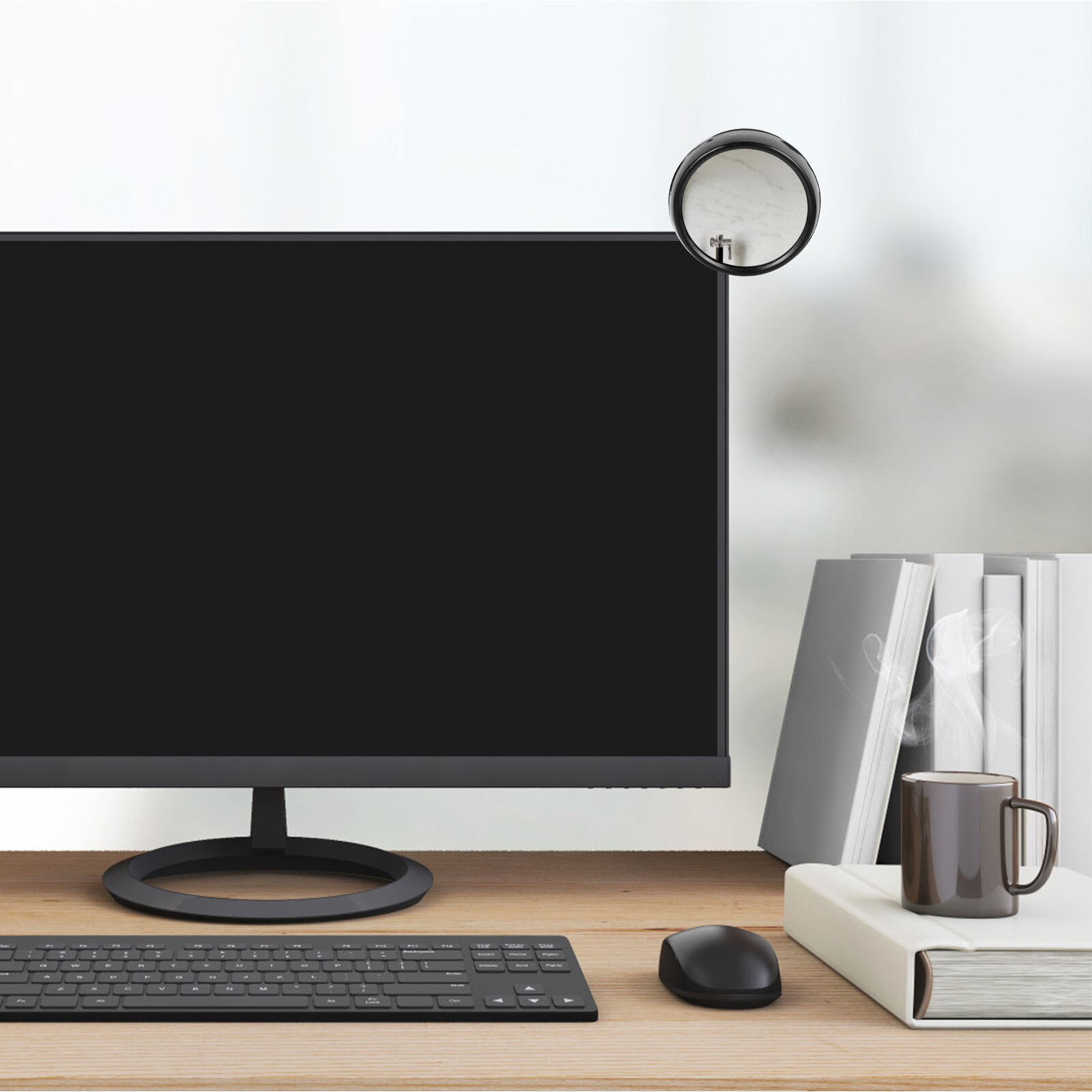 1pc Computer Rear-View Mirror Magnifying Mirror for Personal Safety or