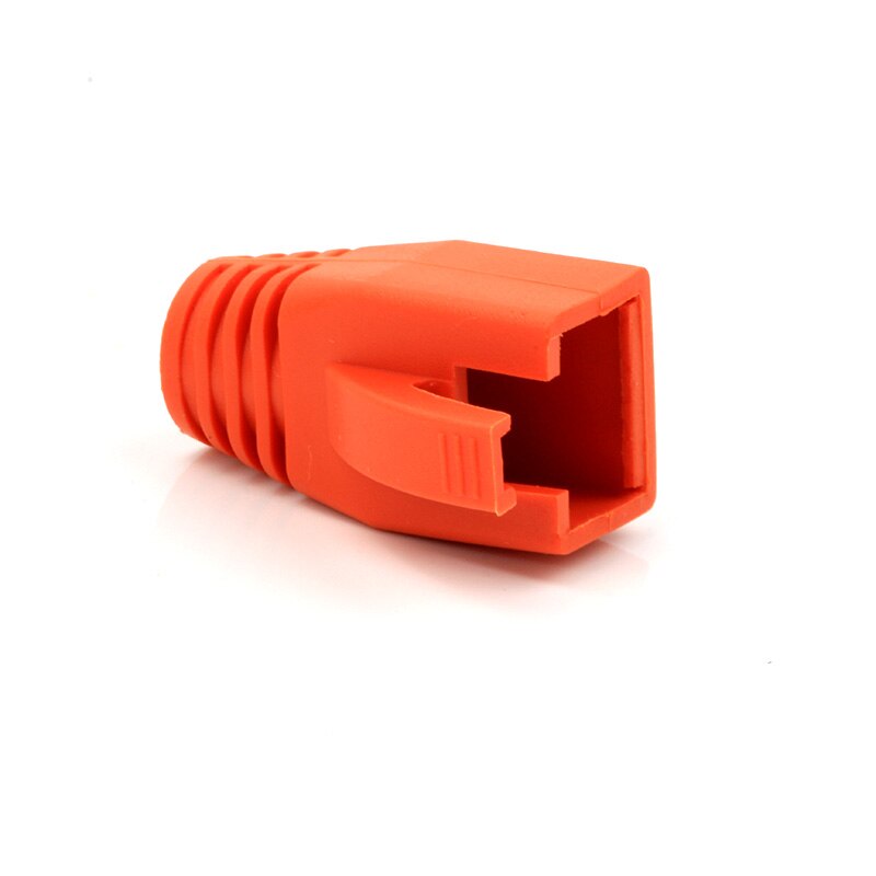 Hohe Bunte Cat6 RJ45 Anschluss Kappen 7MM 8MM Cat6A CAT7 Stecker Stiefel Netzwerk Ethernet Kristall Kopf mantel Staub Abdeckungen: Rot / 7MM