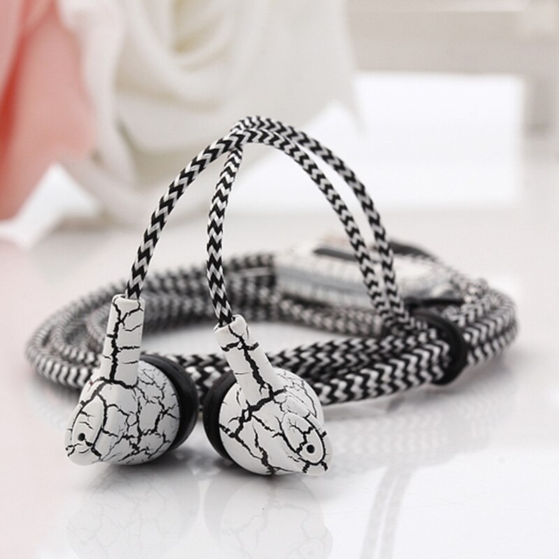 verdrahtet Stereo Riss Geflochtene Kopfhörer Mit Micphone in-ohr Geknackt Coole Kopfhörer Für Smartphone: verrotten