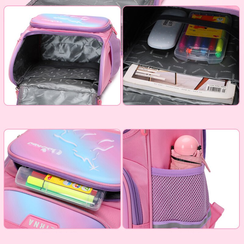 ZHIERNA 1-4 Klasse freundlicher Rucksack jungen mädchen Orthopädische Primäbetreffend schul Infantil Mochila freundlicher Schule Tasche Bleistift fallen