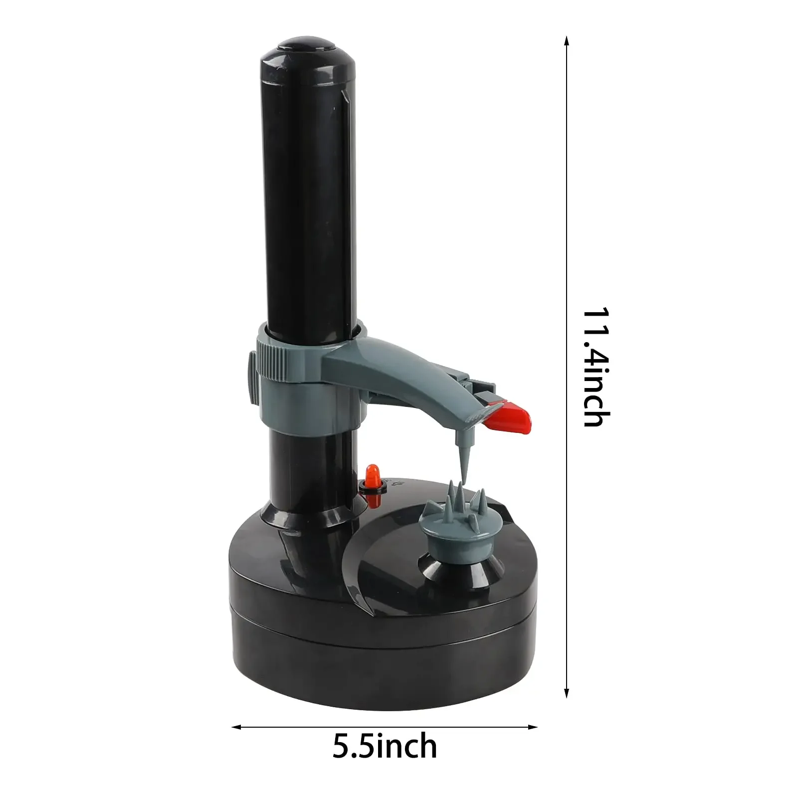 Elektrischer Kartoffelschäler mit 1 Ersatzklingen, Edelstahl, automatisch rotierende Früchte, Obstschäler, Apfelschälmaschine