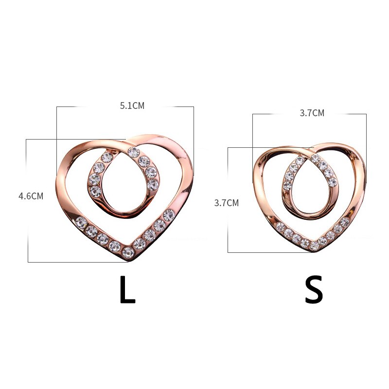 Hart Sjaal Broches Kristal Zijden Sjaal Gesp Broche Vrouwen Sjaal Ring Clip Sjaals Fastener Zoom Geknoopt Knop Accessoires