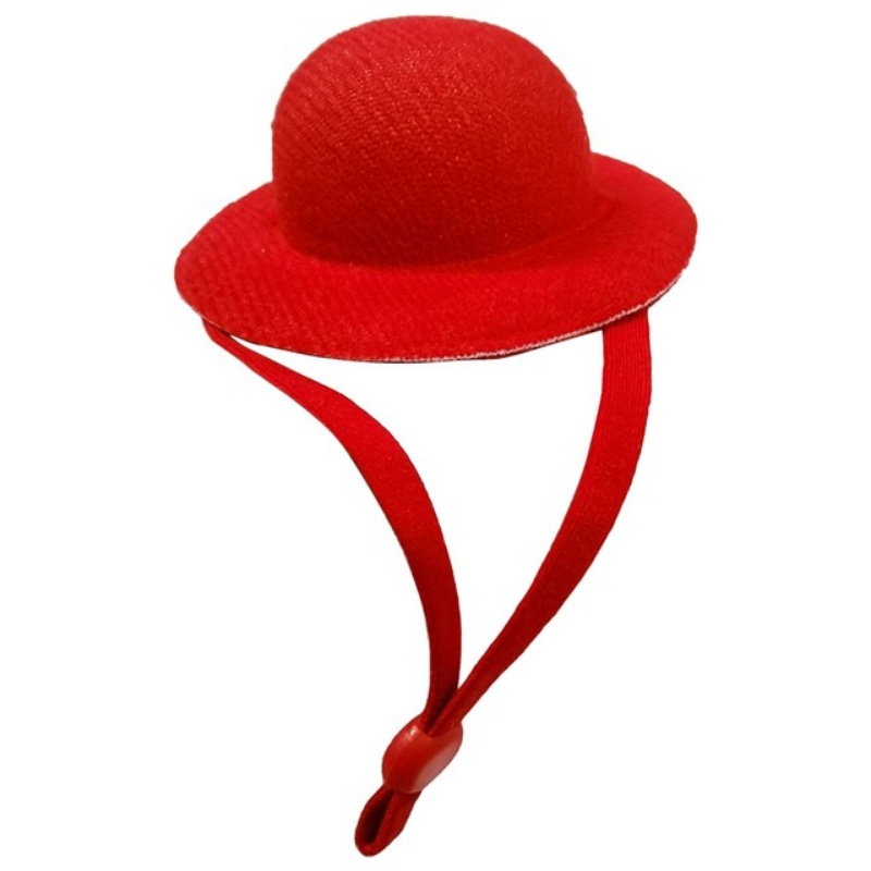 Sombrero de pollo para gallinas, mascotas pequeñas, accesorios divertidos para pollo, sombrero de copa para gallina, gallo, pato, loro, hámster, aves de corral, disfraz de espectáculo: Rojo