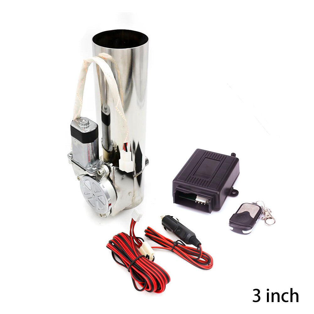 3" 76mm Exhaust Control Valve Exhaust Pipe Electric Pipe Exhaust Electrical Cutout with Remote Control Valve