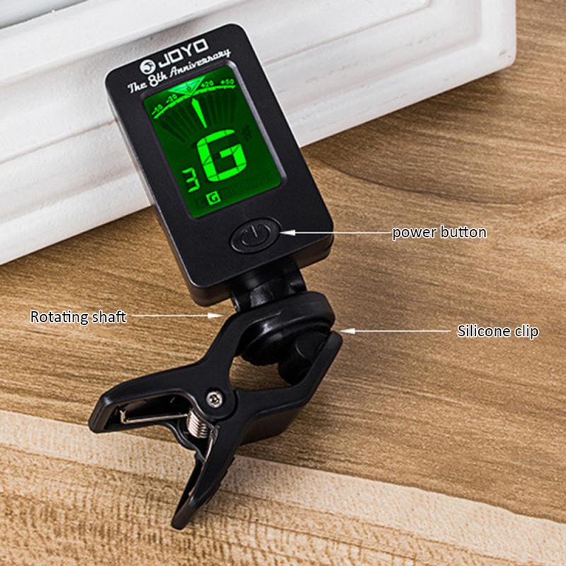 Digital Acoustic Guitar Tuner Guitar Accessories Ukulele Violin Stringed Musical Instrument Clip-on Tuner Built-in Battery