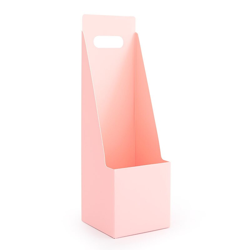 Waterproof Folding Portable Kraft Paper Flower Basket For Flower Shop Packaging Valentine’S Day Father’S Day Birthday: pink