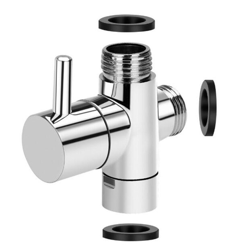 Brass Diverter Valve 3 way Water Separator Shower Tee Adapter Adjustable Shower Head Diverter Valve Bathroom Accessories