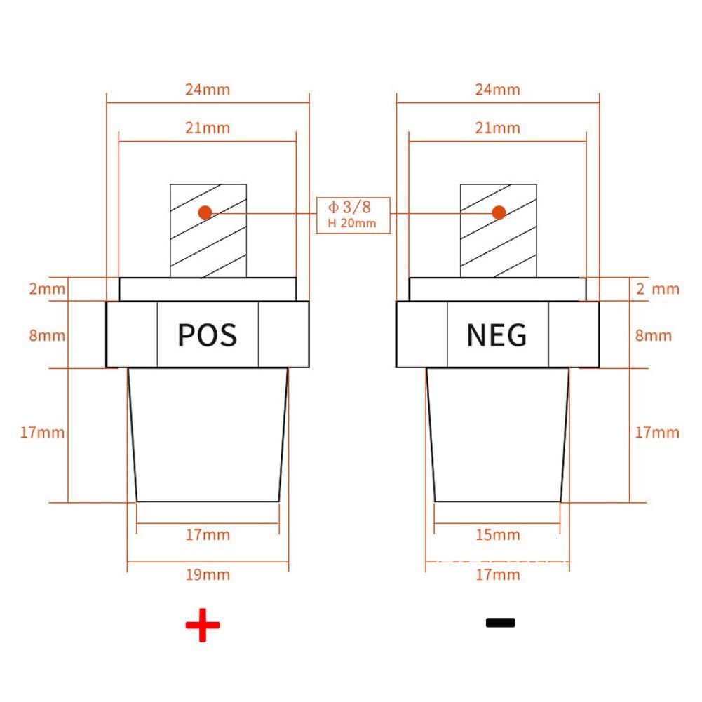 Car Battery Connection Terminal Positive Negative Car Battery Terminal Clamp Clip Connector