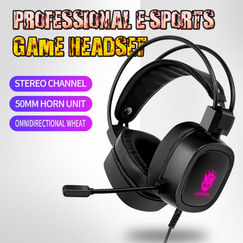 Gaming Headset Met Doos Diepe Bass Game Hoofdtelefoon Met Microfoon Voor Computer Gamer 7.1 Usb Kanaals Surround Sound