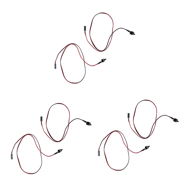 Paquete de 6 cables de alimentación de 2 pines SW PC, botón de encendido/apagado ATx, Cable de interruptor de ordenador de 45cm, oferta: Default Title