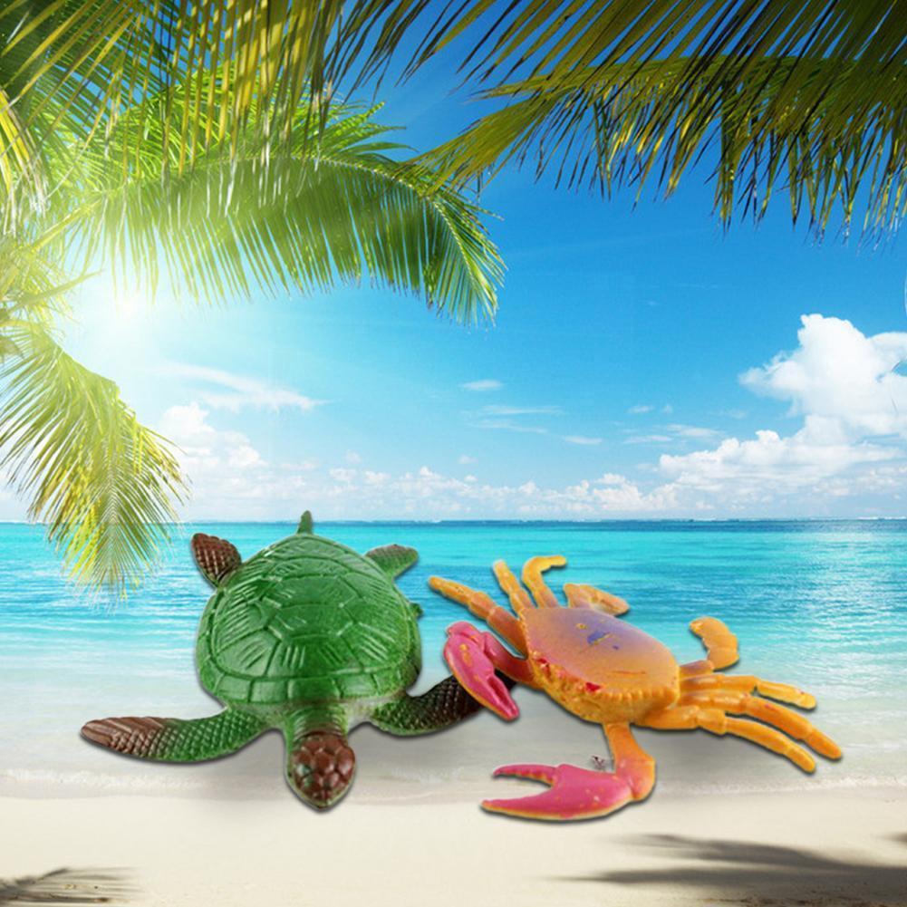 24pcs Mini Simulation Ocean Sea Animal Model Toys Learning Plastic Creatures Toys Octopus Life Crab Marine Educational Real D5w9