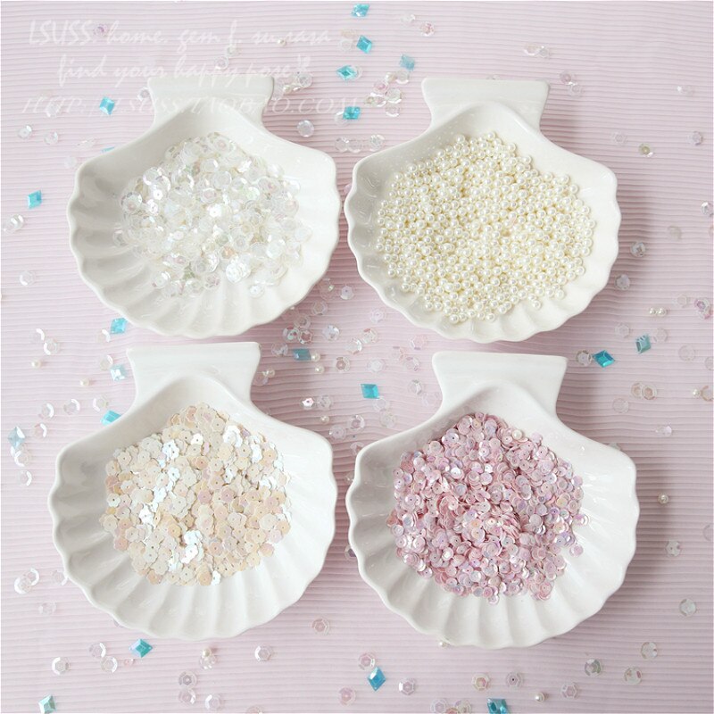 Ceramic Storage Tray Dish Jewelry Food Dry Fruit Plate Candy Trinket Home Ocean Decoration Organizer Crockery Tableware