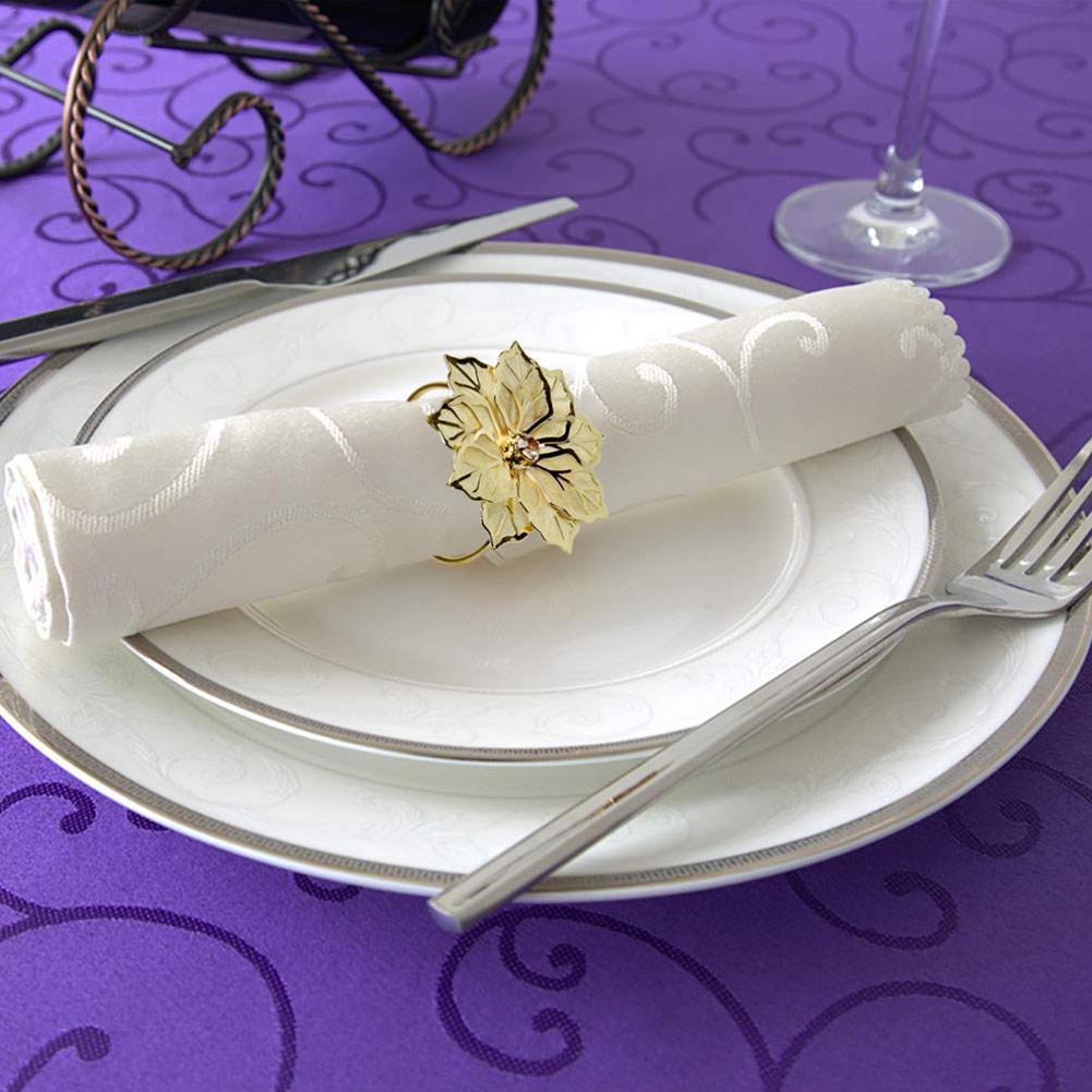 Anillos para servilletas con forma de flor dorados y plateados para bodas, , fiestas, banquetes, cena, clubes de Navidad, casa, 3 uds.