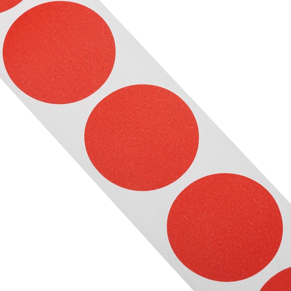 PrimeMatik-500 roll red round adhesive labels 19 mm